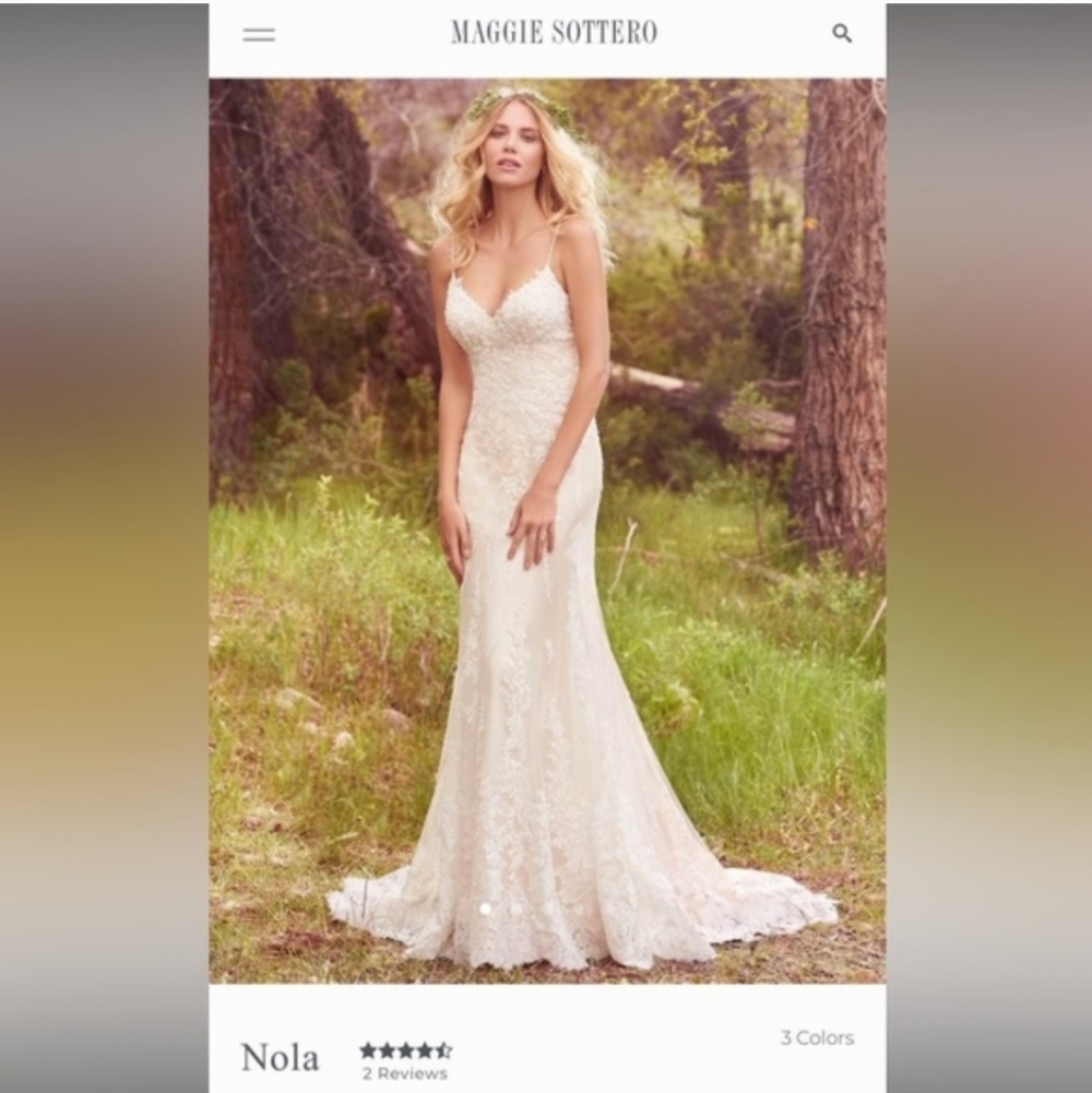 Maggie Sottero Nola Lace Wedding Dress - Picture 16 of 17
